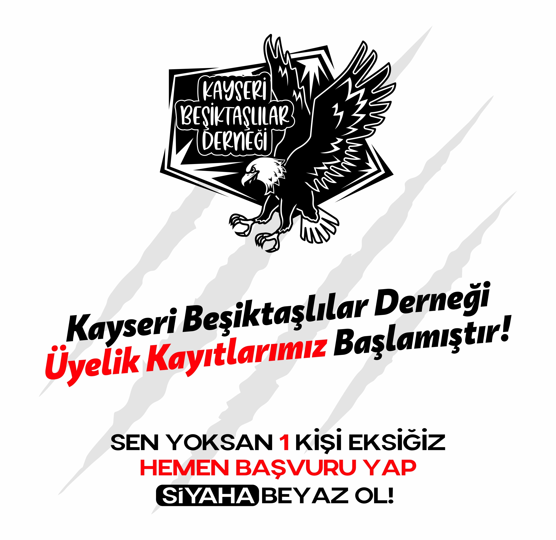 Sen Yoksan Bir Eksiğiz. Haydi Beşiktaşlı!